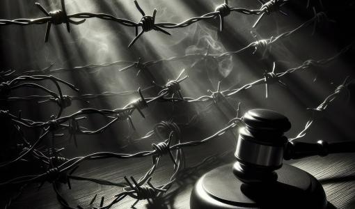 مطرقة وأسلاك شائكة | تعبيرية freepik