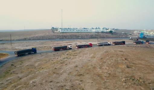 قافلة شاحنات المساعدات المرسلة إلى قطاع غزة 11/4/2024 | المصدر: الهيئة الخيرية الأردنية الهاشمية