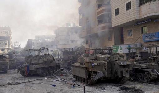 دبابات مدمرة للاحتلال في غزة