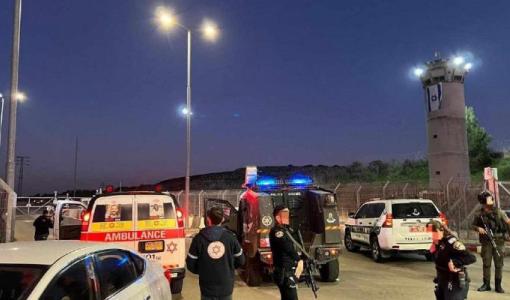 من موقع عملية الدهس قرب قلقيلية 3/4/2024 | المصدر: المركز الفلسطيني للإعلام