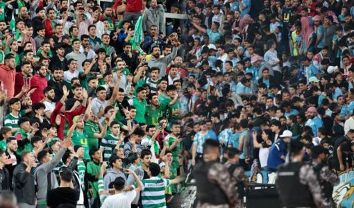 صورة لجماهير الفيصلي والوحدات في مباراة دوري المحترفين لكرة القدم 31/3/2024 | المصدر: قناة المملكة