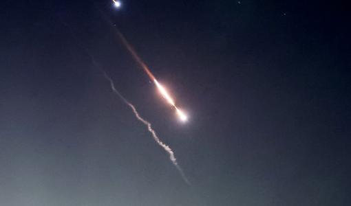 اعتراض صواريخ إيران فوق الأراضي الفلسطينية المحتلة 14/4/2024 | المصدر: رويترز