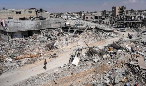 دمار سببه قصف الاحتلال الإسرائيلي على خانيونس | المصدر: وكالة الأنباء الفرنسية