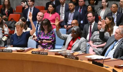 لحظة تصويت مجلس الأمن الدولي على مشروع قرار أمريكي لوقف إطلاق النار في غزة لحظة تصويت مجلس الأمن الدولي على مشروع قرار أمريكي لوقف إطلاق النار في غزة 10/6/2024 | المصدر: وكالة الأنباء الفرنسية