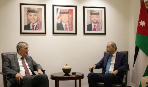 جانب من مباحثات أيمن الصفدي مع فيليب لازاريني عمّان 9/7/2024 | المصدر: وزارة الخارجية