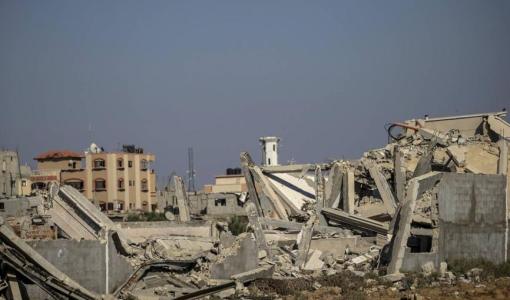 آثار الدمار التي ألحقها الاحتلال في دير البلح وسط قطاع غزة 25/8/2024 | المصدر: الوكالة الأوروبية للصور الصحفية