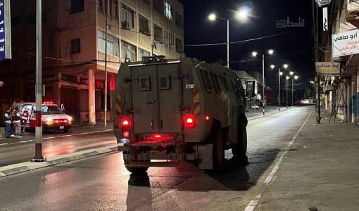 آلية لجيش الاحتلال خلال اقتحام المنطقة الشرقية بنابلس 14/8/2024 | المصدر: فلسطين بوست