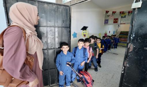 طلبة مدرسة سعيد علاء الدين الأساسية للبنين في أبو نصير بالعاصمة عمان | المصدر: المملكة