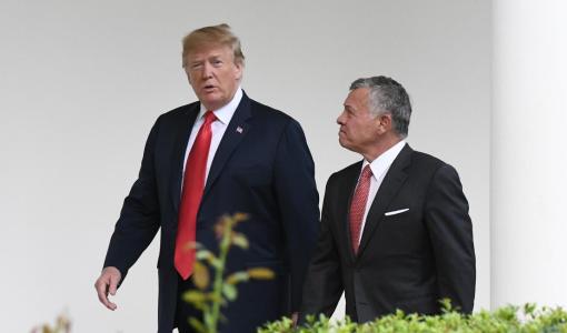 من لقاء الملك عبد الله الثاني ودونالد ترامب في البيت الأبيض حزيران 2018|المصدر:Getty