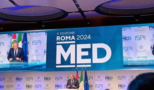 أيمن الصفدي خلال كلمته في افتتاح الدورة العاشرة لمؤتمر روما لحوارات البحر الأبيض المتوسط 25/11/2024