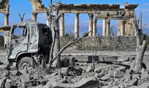 آثار الدمار في قلعة بعلبك إثر قصف الاحتلال | المصدر: الوكالة الأوروبية للصور الصحفية