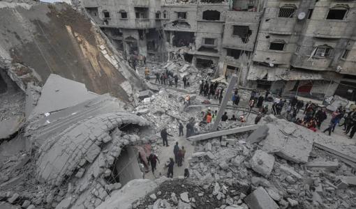 جانب من الدمار جراء القصف الإسرائيلي على قطاع غزة | المصدر: وكالة الأنباء الألمانية