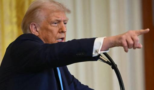 دونالد ترامب خلال مؤتمر صحافي مع بنيامين نتنياهو 5/2/2025 | المصدر: وكالة الأنباء الفرنسية