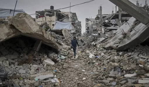 جانب من الدمار جراء الغارات الإسرائيلية على قطاع غزة | المصدر: أسوشييتد برس