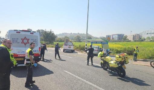 من موقع عملية الدهس وإطلاق النار في حيفا من موقع عملية الدهس وإطلاق النار في حيفا 24/3/2025