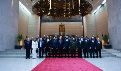 وزراء الحكومة السورية الجديدة 29/3/2025 | المصدر: الرئاسة السورية