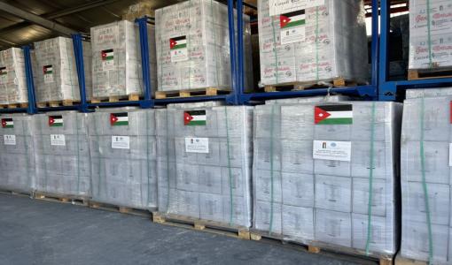مساعدات أردنية في مستودعات الهيئة الخيرية الأردنية الهاشمية