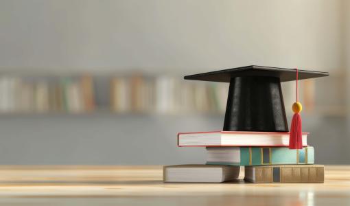 طاقية تخرج فوق كتب | تعبيرية freepik