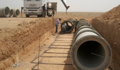 إحدى شبكات الصرف الصحي إحدى شبكات الصرف الصحي