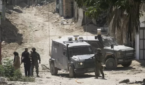 آليات وجنود جيش الاحتلال خلال اقتحام سابق في الضفة آليات وجنود جيش الاحتلال خلال اقتحام سابق في الضفة | المصدر: أسوشييتد برس