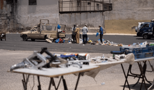 بسطات في مجمع المحطة | المصدر: حبر