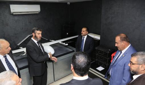جانب من زيارة الوفد السوري لمركز السيطرة ومراقبة العمليات لقطاع المياه في مركز الوزارة 8/7/2025 | المصدر: وزارة المياه والري