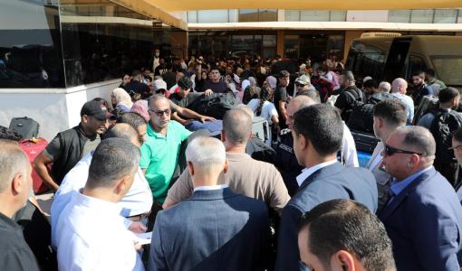 وزير الداخلية مازن الفراية خلال جولة في جسر الملك حسين 13/7/2025 | المصدر: وزارة الداخلية