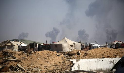 خيام للنازحين الغزيين في مخيم النصيرات 19/9/2025 | المصدر: وكالة الأنباء الفرنسية