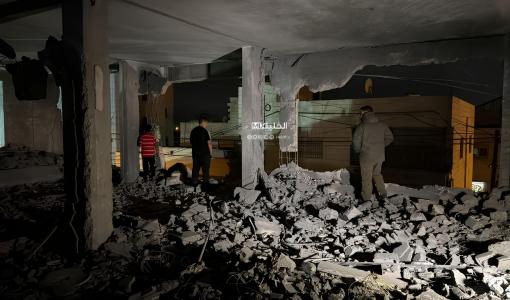 الحطام داخل منزل الأسير أحمد الهيموني عقب تفجيره 6/10/2025