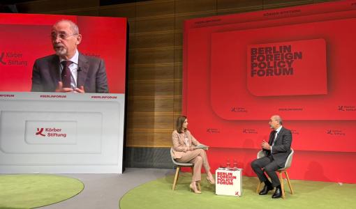 وزير الخارجية أيمن الصفدي في جلسة حوارية بعنوان "منطقة الصراع" ضمن أعمال منتدى برلين للسياسة الخارجية 25/11/2025 | المصدر: وزارة الخارجية