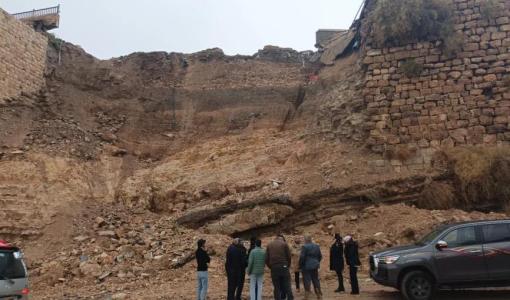 الجزء المنهار من سور قلعة الكرك 28/12/2025