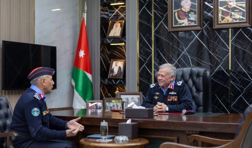 جانب من زيارة الملك عبدﷲ الثاني لمديرية الأمن العام 13/1/2026 | المصدر: الديوان الملكي