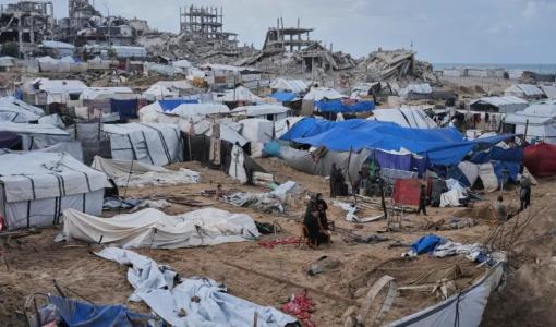 خيام النازحين في غزة خلال المنخفض الجوي | أسوشييتد برس