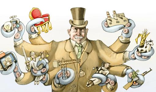 كاريكاتير يعبر عن الرأسمالية