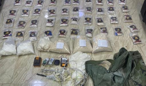 مخدرات ضبطتها المنطقة العسكرية الشرقية  خلال محاولة تهريبها بواسطة بالونات 22/2/2026 | القوات المسلحة الأردنية