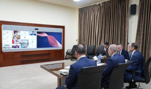 جانب من مشاركة وزير الخارجية أيمن الصفدي في اجتماع عربي عبر تقنية الاتصال المرئي لبحث الاعتداءات الإيرانية على عدد من الدول العربية 29/3/2029 | وزارة الخارجية