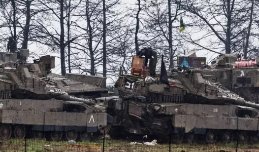 دبابات جيش الاحتلال الإسرائيلي عند الحدود مع لبنان | الوكالة الأوروبية للصور الصحفية