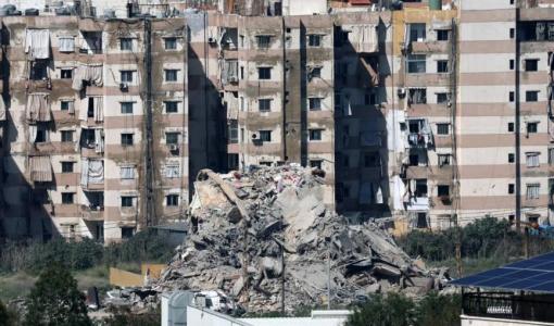 دمار خلفته غارة إسرائيلية في قلب بيروت عاصمة لبنان | وكالة الأنباء الفرنسية