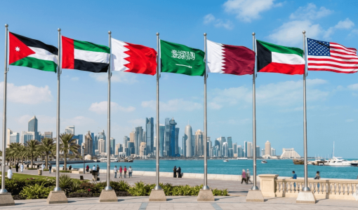 صورة مولدة عبر الذكاء الاصطناعي لأعلام مجموعة من الدول