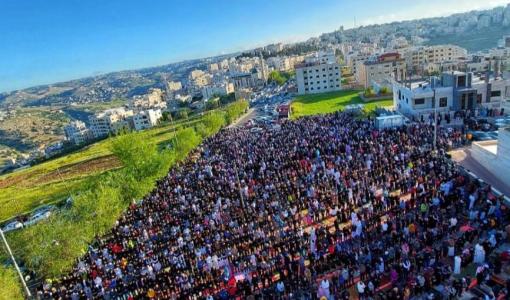 من صلاة عيد الفطر 2023 في مصلى أبو السوس في العاصمة عمان | المصدر: مسجد عبد الله بن سلام