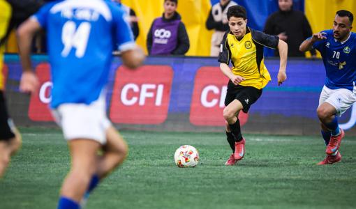 من مباراة الحسين إربد مع السلط 4/4/2026