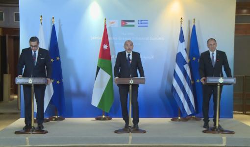 مؤتمر صحفي للصفدي مع نظيريه اليوناني والقبرصي عقب القمة الثلاثية الأردنية القبرصية اليونانية الخامسة في عمان 6/5/2026 | المملكة