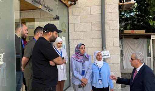 وزير الصحة إبراهيم البدور خلال زيارة لمديرية المختبرات 24/6/2026 | وزارة الصحة