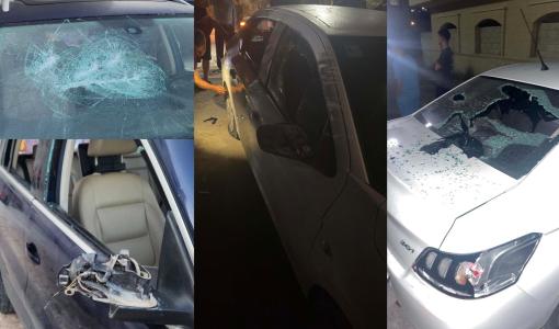مركبات محطمة جراء اعتداء المستوطنين في نابلس 8/6/2026