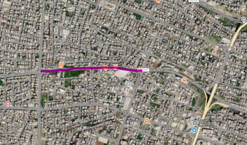 موقع أعمال التعبيد في شارع الملكة زين الشرف | Google map