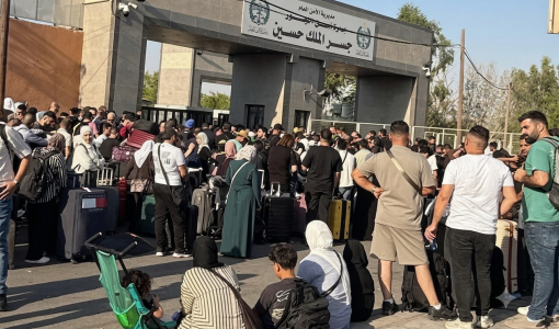 جانب من الازدحام الذي شهده جسر الملك حسين خلال العام 2025