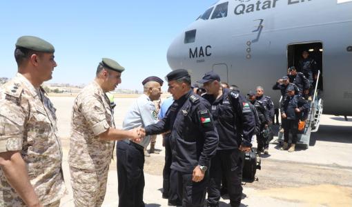 لحظة وصول فريق البحث والإنقاذ الأردني بعد أداء واجبه الإنساني في عمليات البحث والإنقاذ إثر الزلزالين اللذين ضربا فنزويلا 12/7/2026