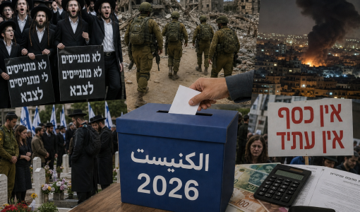 صندوق اقتراع كتب عليه الكنيست 2026