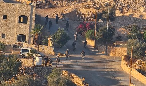 جنود الاحتلال خلال اقتحامها بلدة المغير شرق رام الله 20/9/2026
