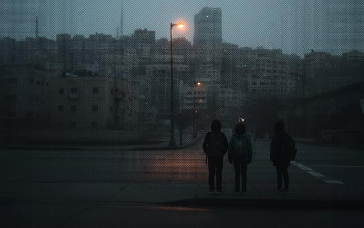 أطفال في الشارع | تصميم توفيق الضاوي